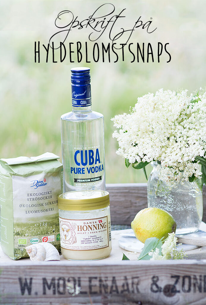 Hyldeblomst snaps med CUBA Pure Vodka - opskrift på hjemmelavet